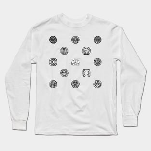 Gmtrx Lawal v2 Skeletal Archimedean Solids Matrix 1 Long Sleeve T-Shirt